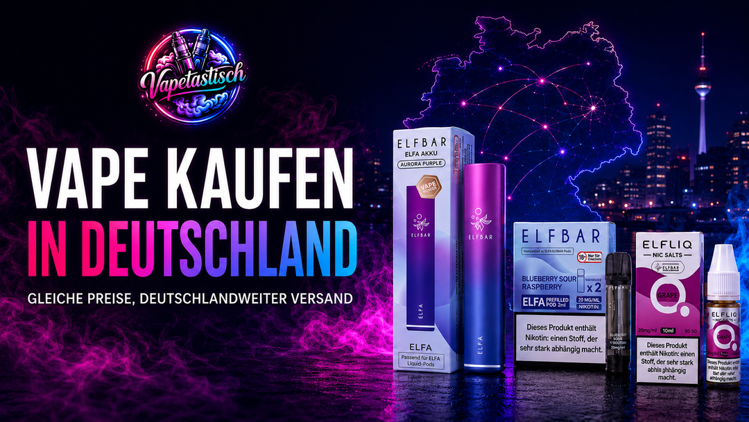 Vapes online kaufen in Deutschland – gleiche Preise, deutschlandweiter Versand