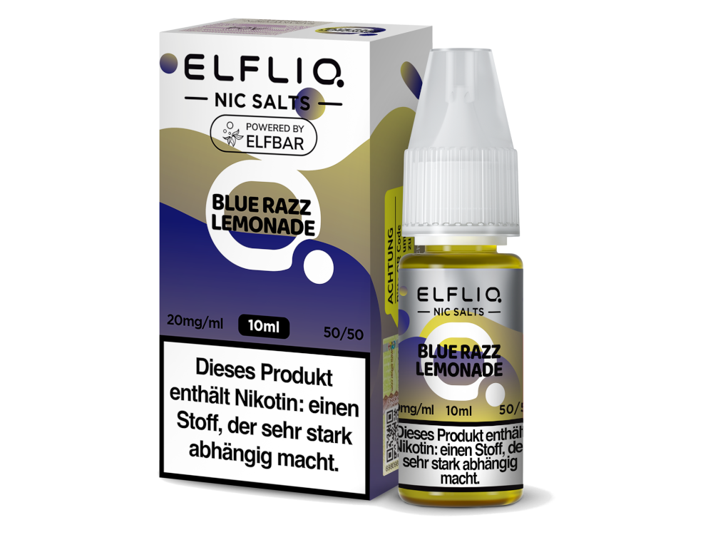 ELFLIQ Blue Razz Lemonade Nikotinsalz Liquid 20mg/ml — 10 ml Flasche und Verpackung, Original Elfbar
