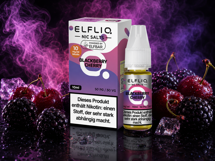 ELFLIQ - Blackberry Cherry - Nikotinsalz Liquid 10mg/ml