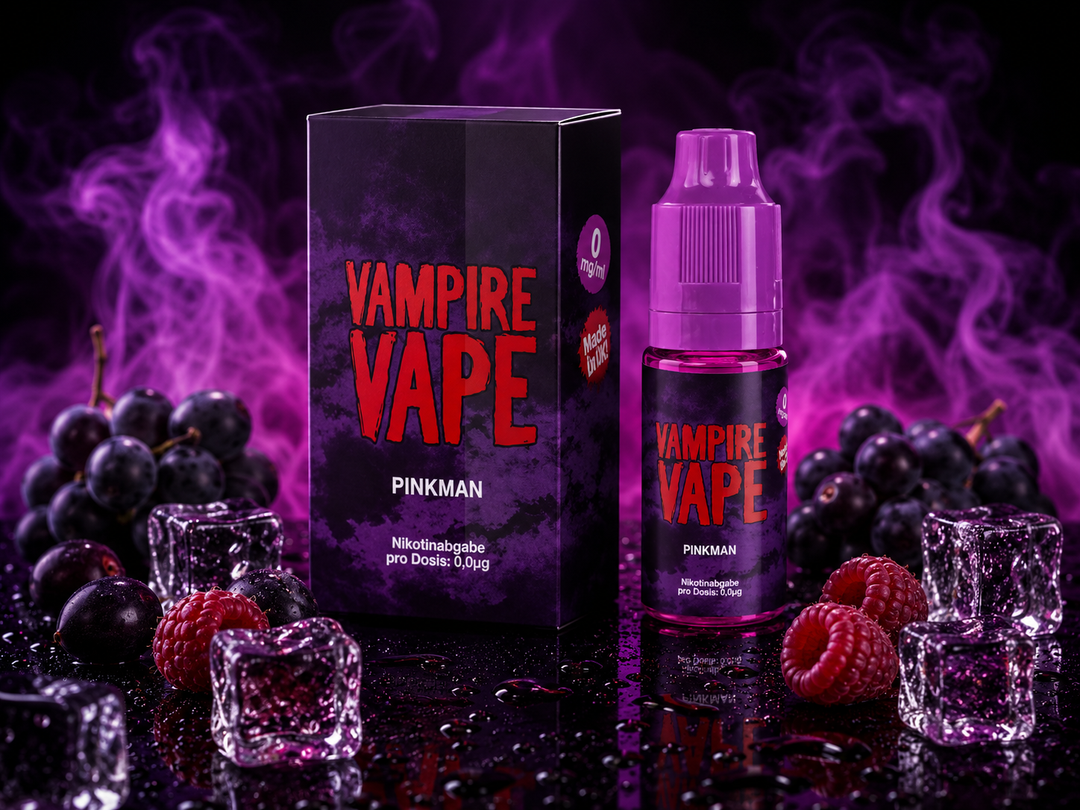 Vampire Vape Pinkmen Liquid 10 ml — Flasche und Verpackung