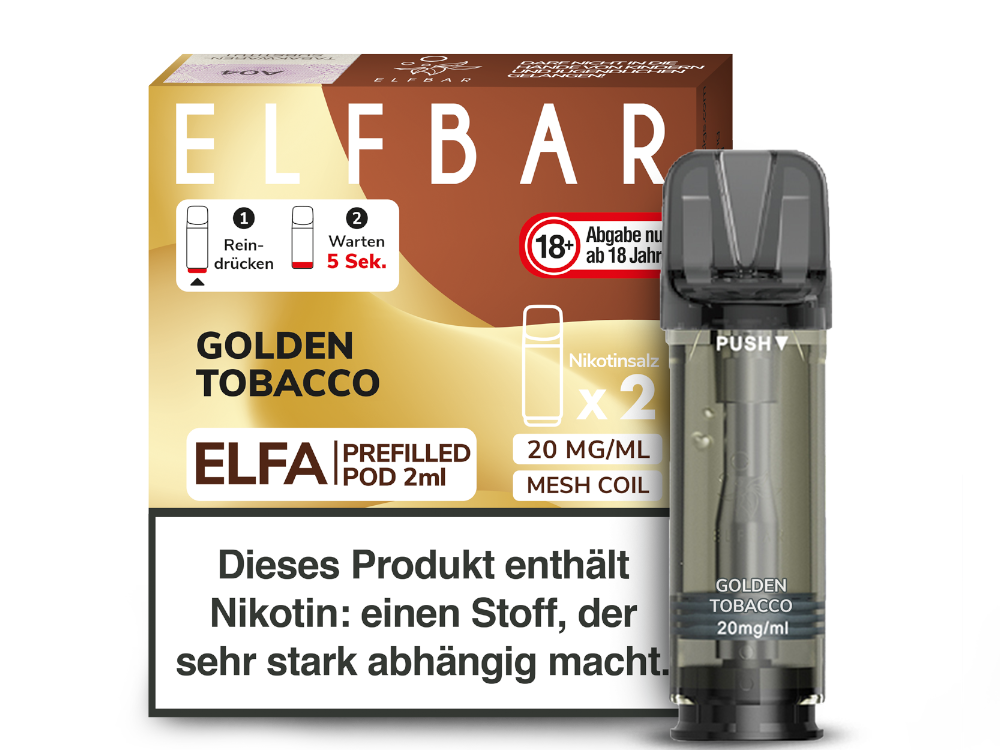 ELFA POD - Golden Tobacco 20mg/ml
