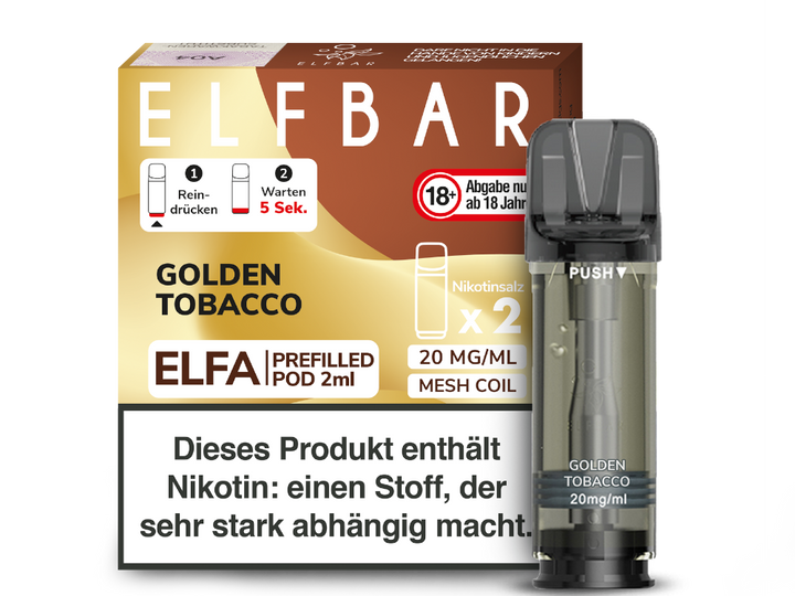 ELFA POD - Golden Tobacco 20mg/ml