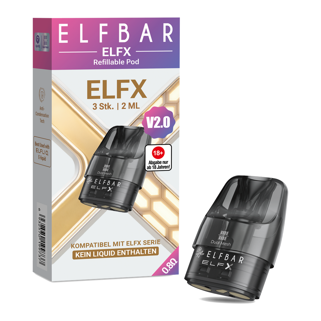 Elfbar - Elfx Pod V2.0 0,8 Ohm (3 Stück pro Packung)