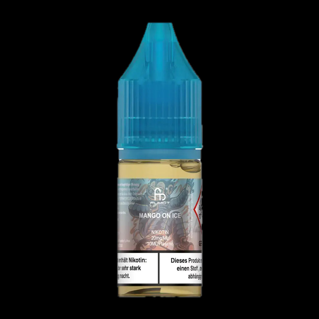 RandM Tornado Mango on Ice Nikotinsalz Liquid 20mg/ml — 10 ml Flasche und Verpackung