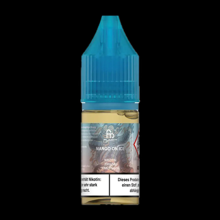 RandM Tornado Mango on Ice Nikotinsalz Liquid 20mg/ml — 10 ml Flasche und Verpackung
